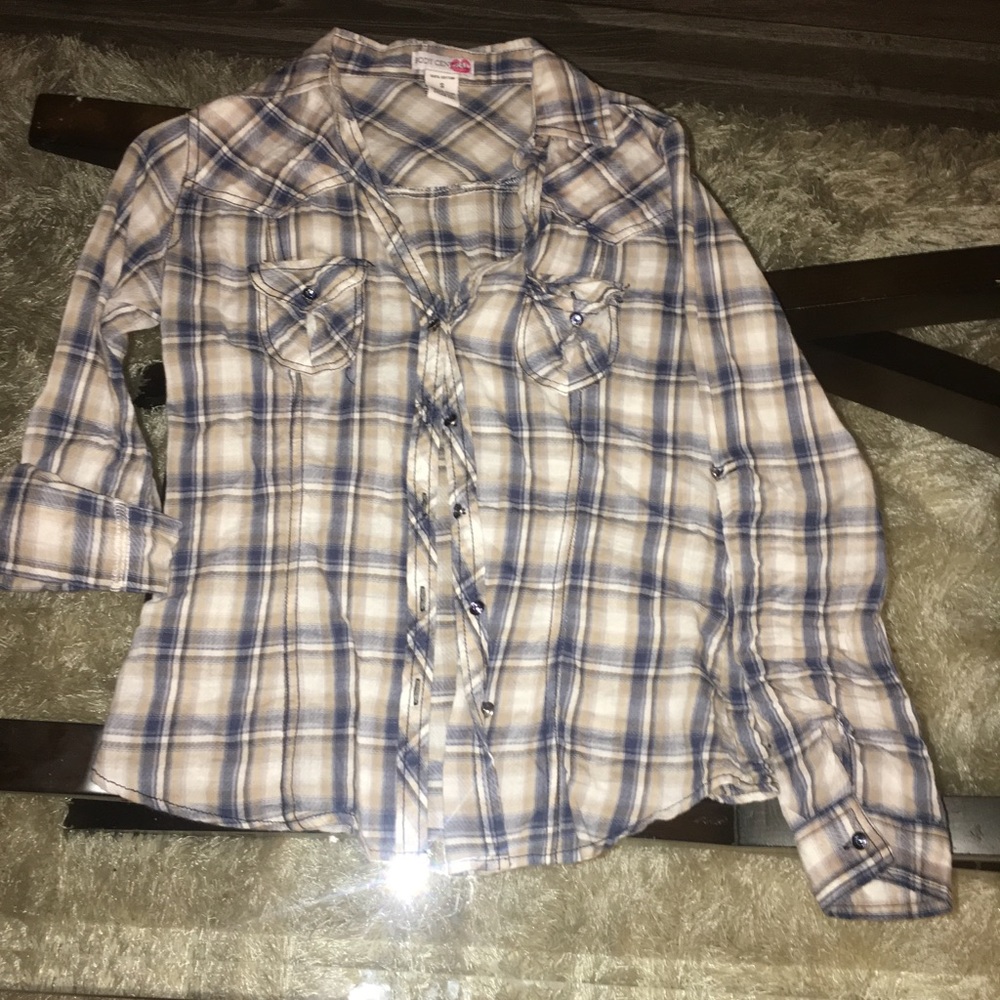 Blue and fan flannel shirt